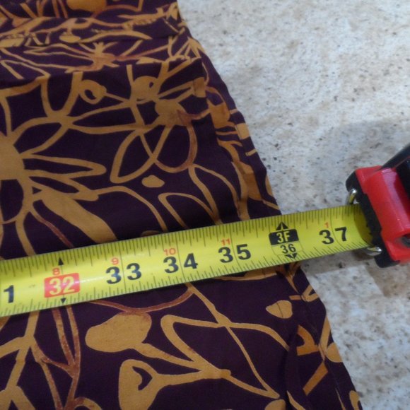 NWT NY & Co. Maxi Brown/Gold Wrap Skirt - Size M - Picture 7 of 9